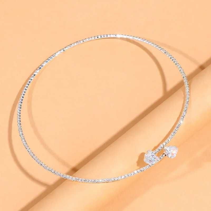 Obesek ogrlice modni nosorogovi veliki biseri srce choker za ženske preprosta odprta ogrlica ogrlica navori nakit_voghion.com
