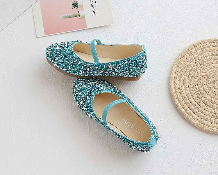 Mamma e bambini Scarpe da principessa per bambina Scarpe da passeggio per bambini dolci e carine, piccole scarpe in pelle con paillettes per ragazze, scarpe singole con bocca leggera_voghion.com