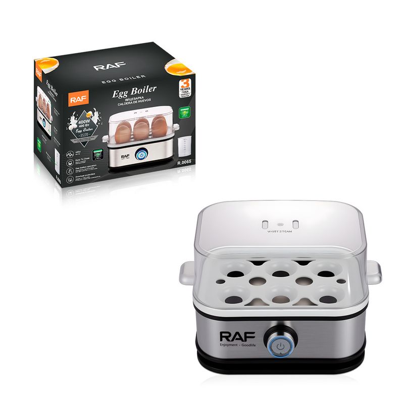 RAF EU Standard Steamer Household Multifunctional Small Breakfast Appliance Egg Cooker Anti-Dry Burn Automatic Power Off_voghion.com