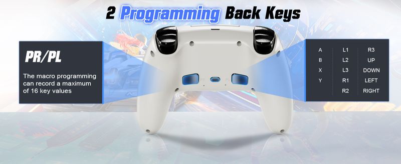 Controller für PS5/Playstion 5 Pro/Slim/PC-Konsole Wireless Gamepad Game Joystick RGB-Leuchten Turbo Touchpad Hall Trigger_voghion.com