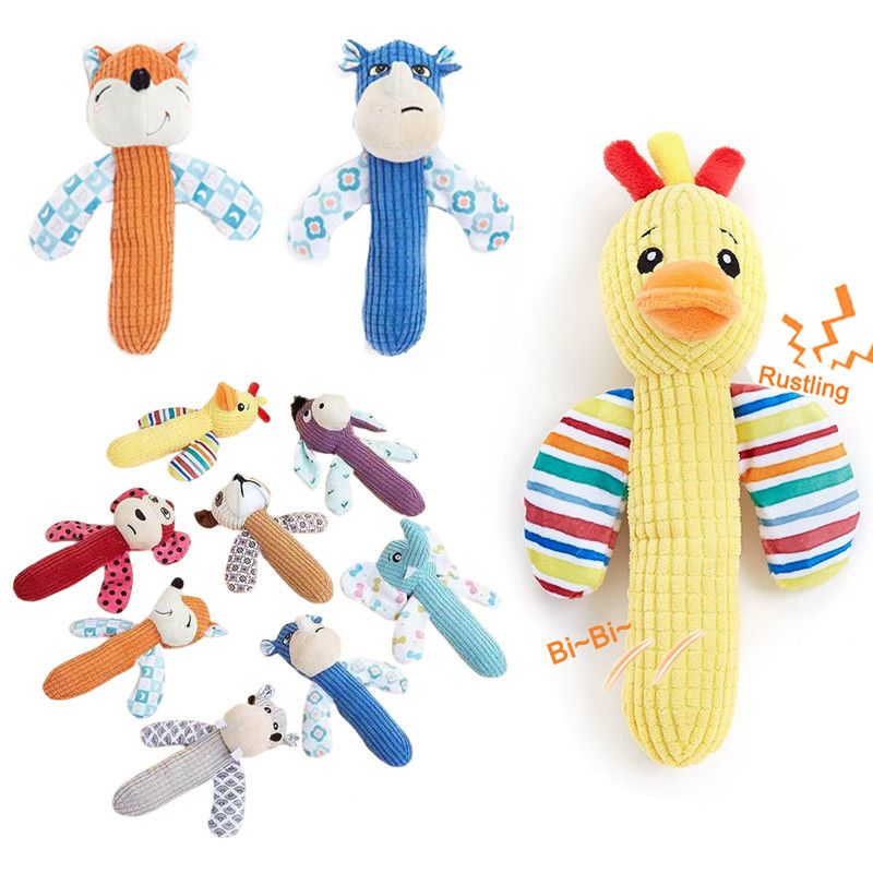 Squeak a forma di animale per cani e gatti, peluche, cucciolo, pulizia dei denti, puzzle da masticare, addestramento interattivo per cani di PawParty Store_voghion.com