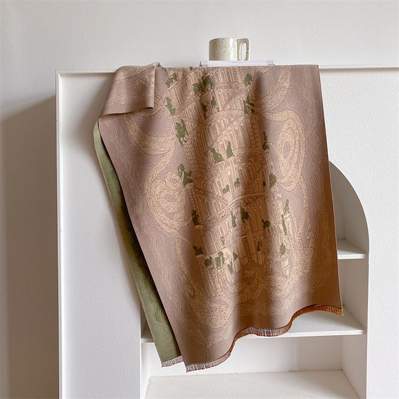 Sciarpa-scialle a torre in ferro architettonica per donna autunno inverno doppio uso oversize e versatile in cashmere_voghion.com