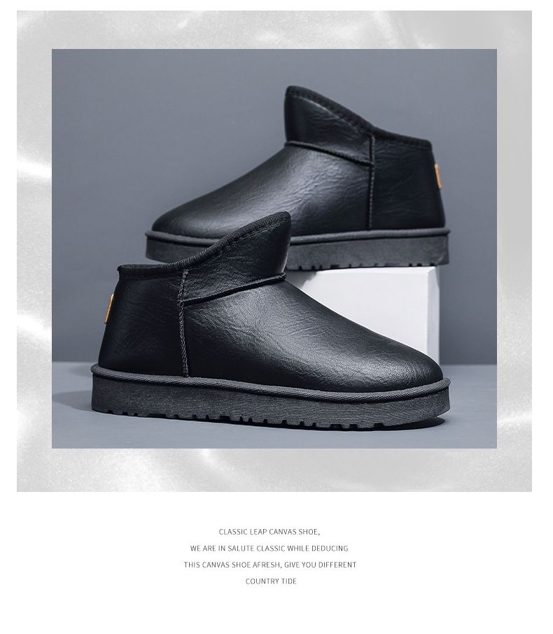 SHLIANG New Men's Winter Boots Outdoor Waterproof Winter Shoes For Men Snow Boots High Quality Non Slip Ankle Boots Warm Shoes X0082_voghion.com