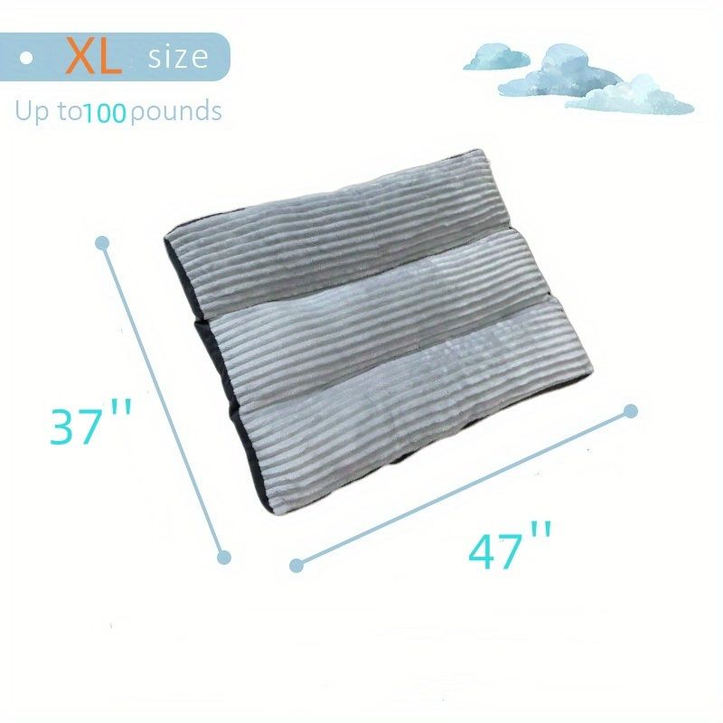 Up to 33 lbs Dog Mat Sleeping Dog Mattress Floor Mat Removable And Washable Dog Kennel Large Dog Kennel Pet Pad Dog Mat Soft Comfortable Bed_voghion.com