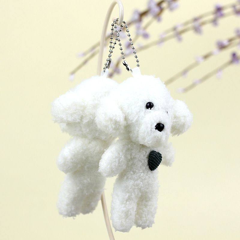 Small Teddy Adorable Dog Plush Toy Poodle Dog Keychain Bag Cute Accessory Puppy_voghion.com