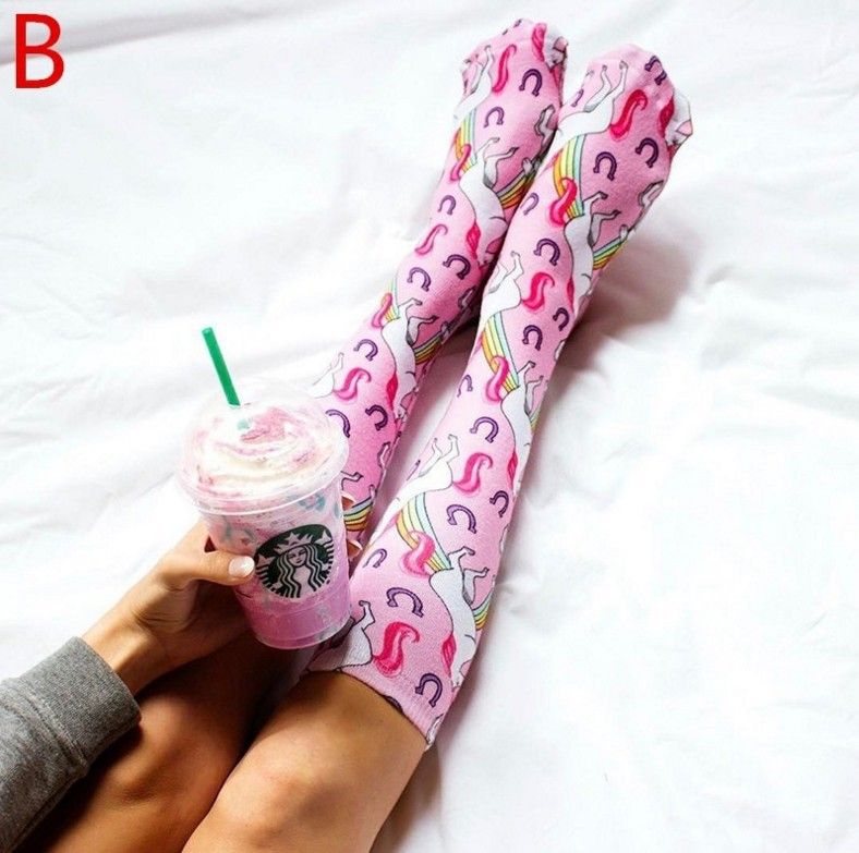 Unisex 3D bedruckte Socken Kniestrümpfe Socken mit Meerjungfrauen-Print_voghion.com