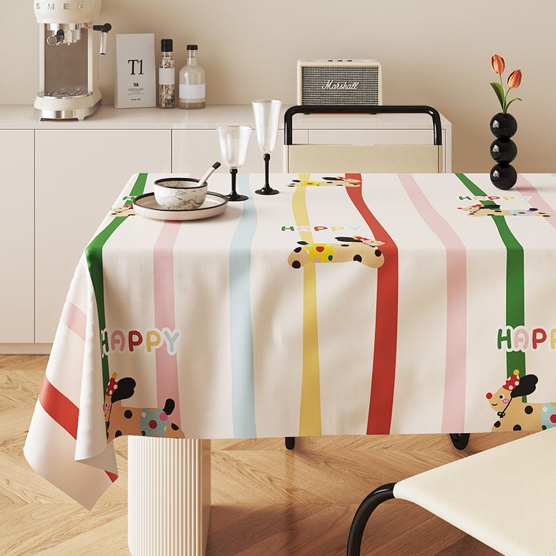 Waterproof, Oilproof, Non-washable Rectangular Dining Cloth, Tabletop Heat Insulation Tablecloth, 2025 New Living Room Tablecloths_voghion.com