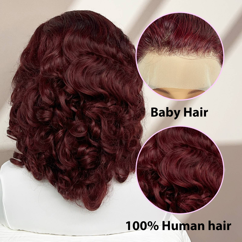 13 x 4 Spitzen-Stirnband aus Echthaar für dauergewelltes und lockiges Haar, leicht zu tragen und zu handhaben, geeignet für den Alltag._voghion.com