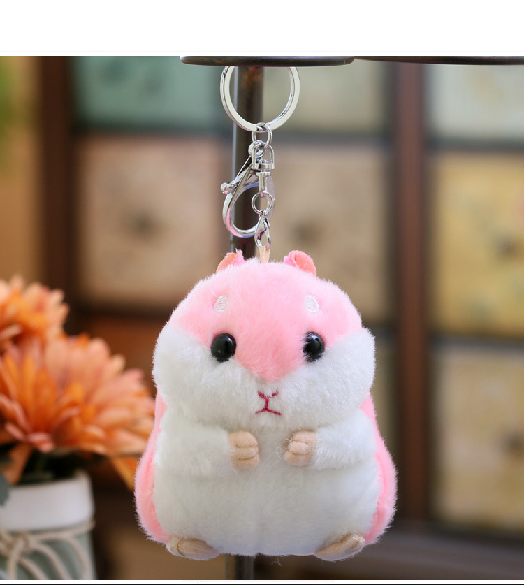 Maus-Anhänger, süßer weicher, süßer Hamster, Schlüsselanhänger, Tasche, Plüschpuppe, Puppe_voghion.com