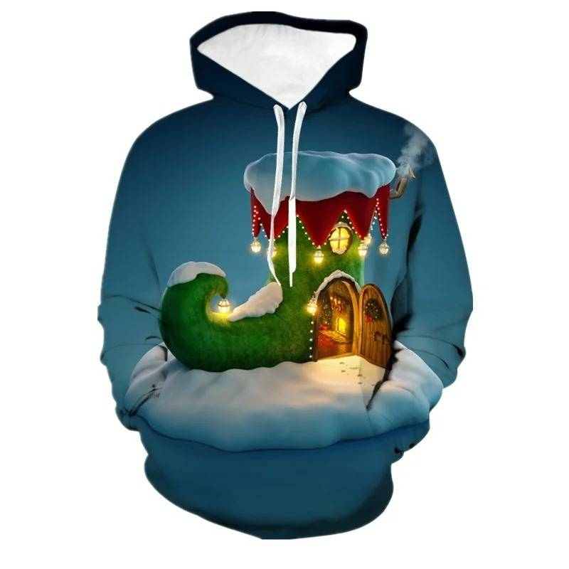 Neue Weihnachtsbaum Hoodies Santa Claus 3D Druck Männer Frauen Mit Kapuze Sweatshirts Übergroße Pullover Y2k Harajuku Tops Kinder Kleidung_voghion.com