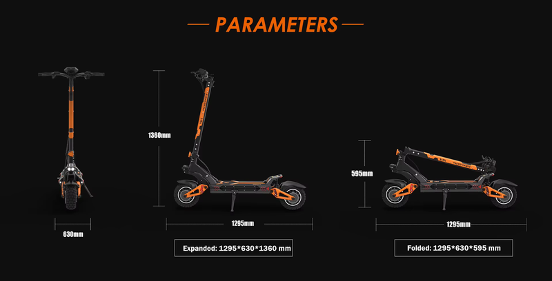 KuKirin G3 Pro 1200W*2 Motor Off-Road elektrisk scooter 10 Tommer Dæk 52V 23,2Ah Aftageligt batteri 80KM Max Rækkevidde 65Km/t Max Hastighed_voghion.com