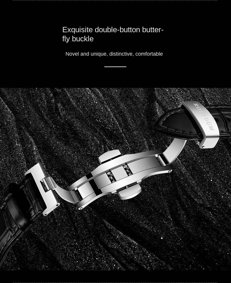 ROERDUM Master Cool Play Series- Orologio meccanico da uomo Big Three Eyes Luminoso Impermeabile Quadrante bianco Business Trend Orologio_voghion.com