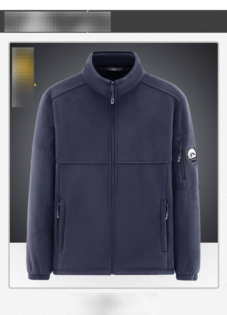 Herren Fleecejacke Sport Kapuzenpullover Mantel Plus Samtjacke Futter österreichisches Korn_voghion.com