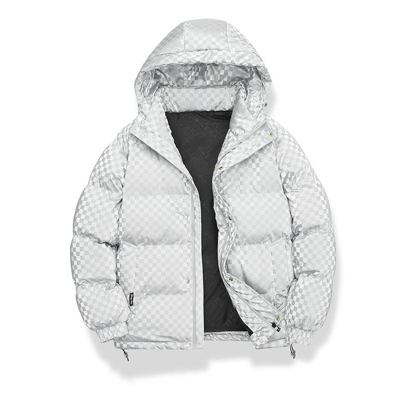 Giacca da uomo, giacca in cotone caldo e spesso per autunno e inverno, giacca casual con cappuccio abbinata ai colori_voghion.com