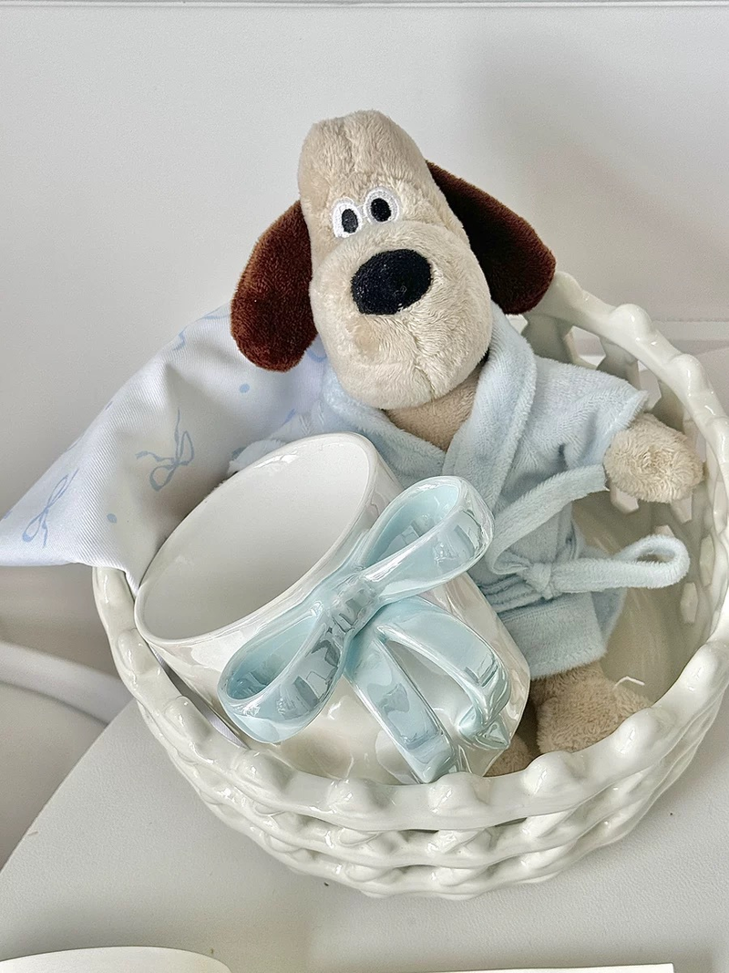 Three Dimensional Bow Cup, Mug, Electroplated Ceramic Cup_voghion.com