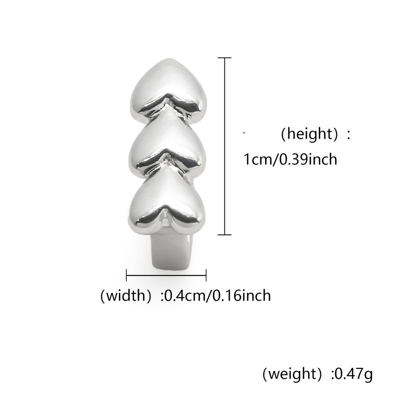 Dental Grill Popular Three Piece Set Of Teeth Gaps, Smooth Vertical Bar Braces, Hip Hop Style, Daily Wear, Cool Tooth Decoration_voghion.com