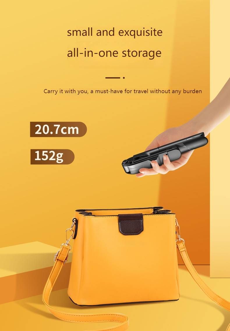XT02 Series Selfie Stick Tripod With Bluetooth & Ring Light - 70cm/100cm Adjustable For IPhone/Android, TikTok & Live Streaming_voghion.com