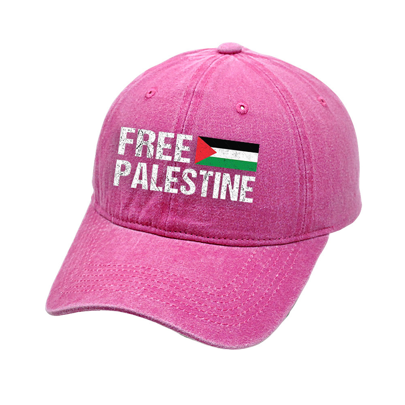 Gorra de béisbol Palestina Libre con la bandera palestina impresa_voghion.com