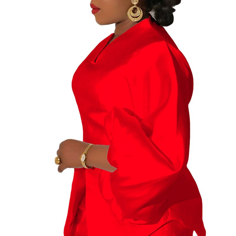 Vêtements pour femmes, costume à la mode, nouveau style, tempérament, Tongle, élégant, couleur unie, grande taille, costume deux pièces_voghion.com