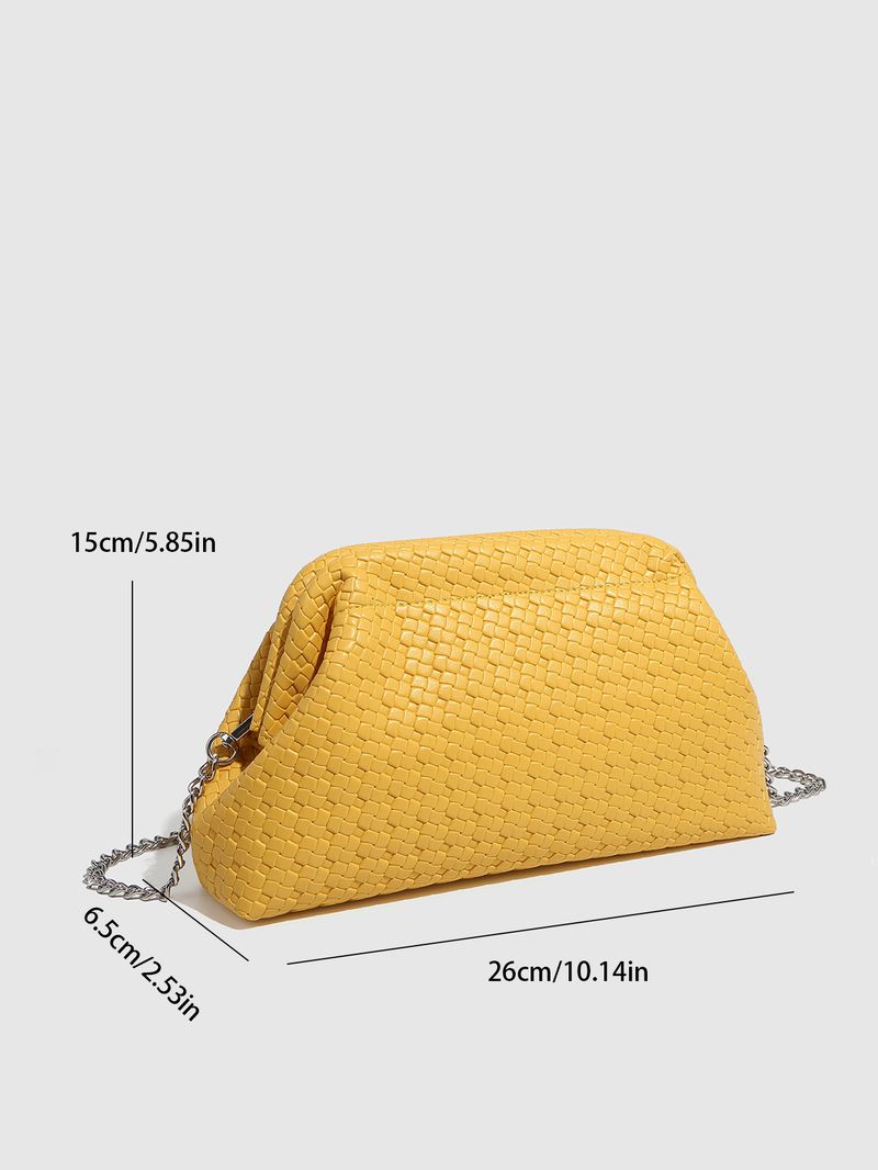 Borse da donna Borsa a conchiglia alla moda Borsa a tracolla monospalla Borsa a catena Borsa piccola intrecciata Borsa da donna Borsa a tracolla_voghion.com