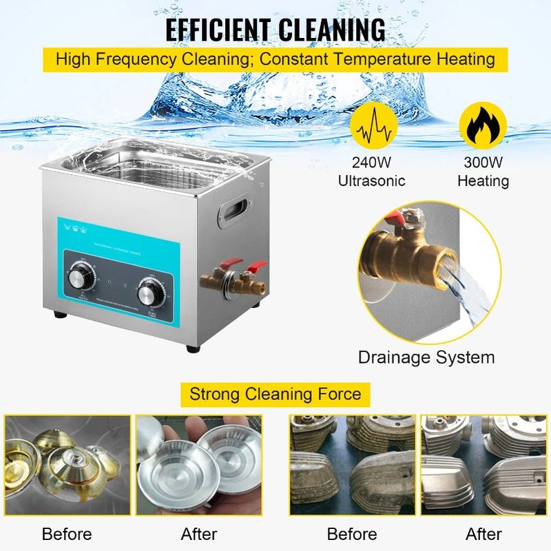 Knob Cleaner 10L Steel Jewelry 304 Stainless Ultrasonic Watch Control Professional Heater For Gl Cleaner Ultrasonic Timer With_voghion.com