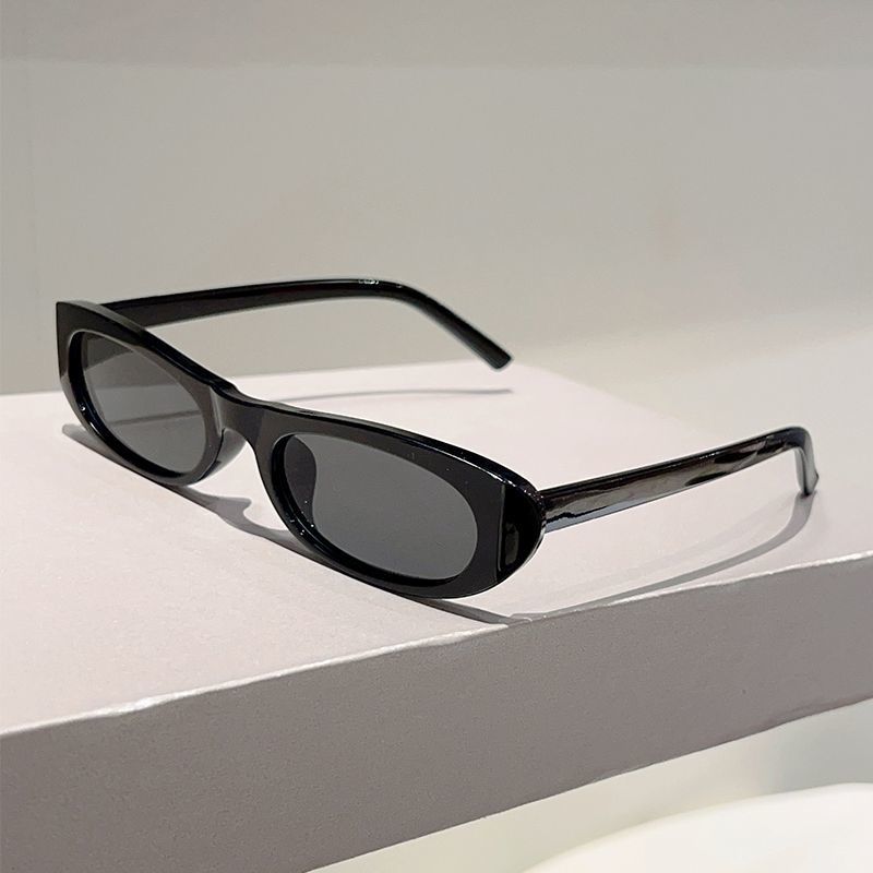 Personalized Oval Narrow Frame Sunglasses Retro Casual Driving Anti-glare Sunglasses_voghion.com