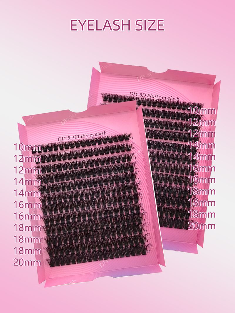 Wimperset 80/100DMIX Hot Melt Single Cluster Zelfgeënte Grote Capaciteit Natuurlijke Gesegmenteerde Dikke Valse Wimpers_voghion.com