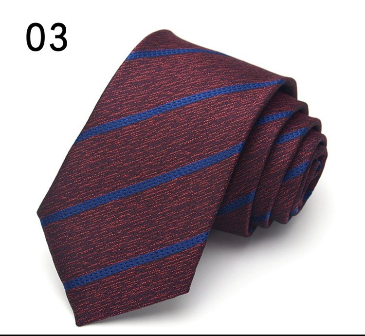 Formalno poslovno delo, razgovor za službo, prodaja in obleka prodajnega osebja, kravata, črtasta moška serija, široka izdaja 7 CM_voghion.com