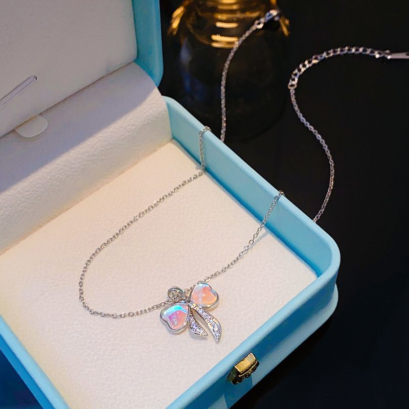 Colorful Changing Bow Necklace For Women, Niche Light Design, Versatile Pearl Collarbone Chain, Internet_voghion.com