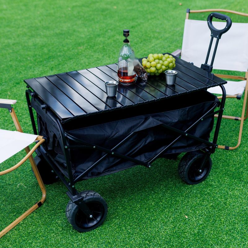Heißer Verkauf: Faltbarer Camping-Picknickwagen zum Schieben, tragbarer Campinganhänger, multifunktional_voghion.com