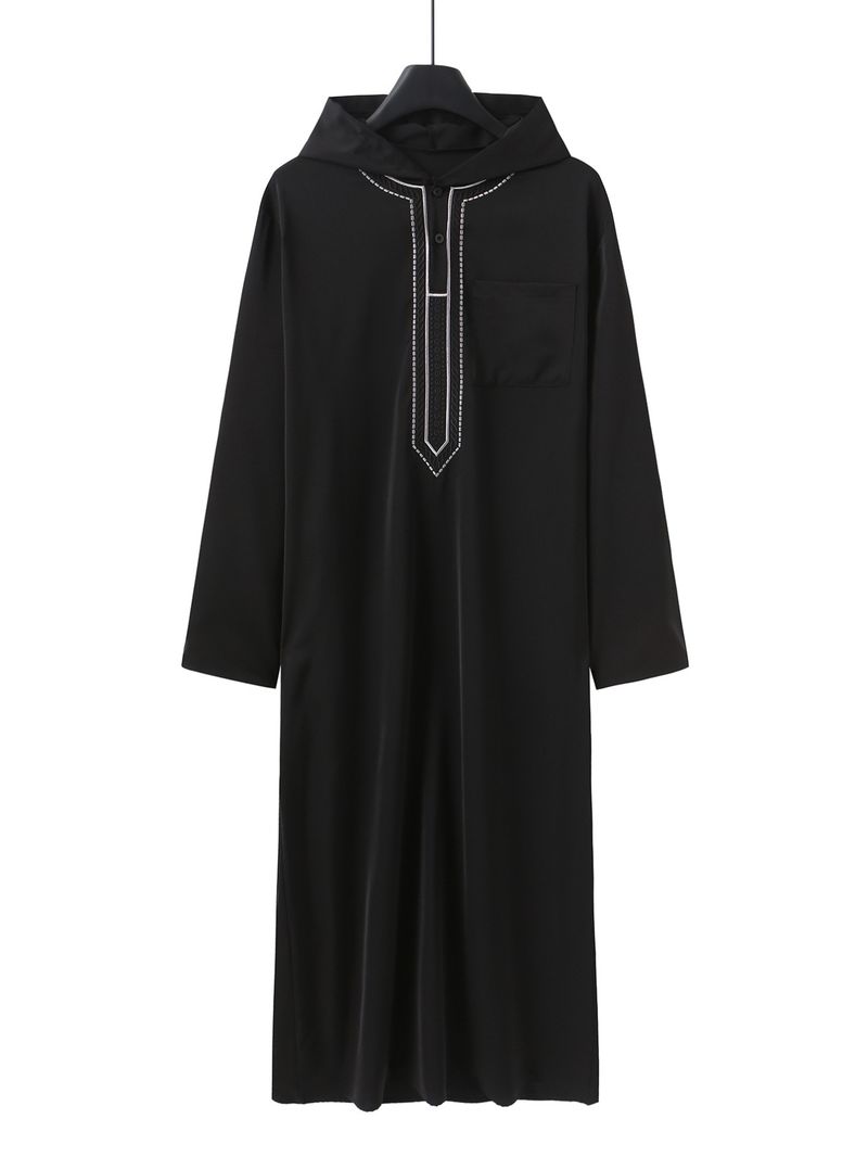 Ανδρικά Ρούχα Μέσης Ανατολής Ρόμπες Μουσουλμανικές Μακριά Μανίκια_voghion.com