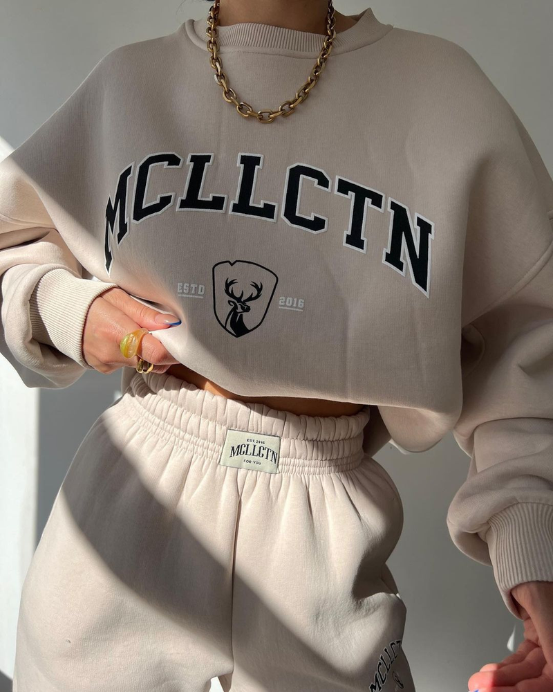 abbigliamento casual europeo e americano transfrontaliero moda stampata abito spesso più felpa in velluto pantaloni a maniche lunghe abito_voghion.com