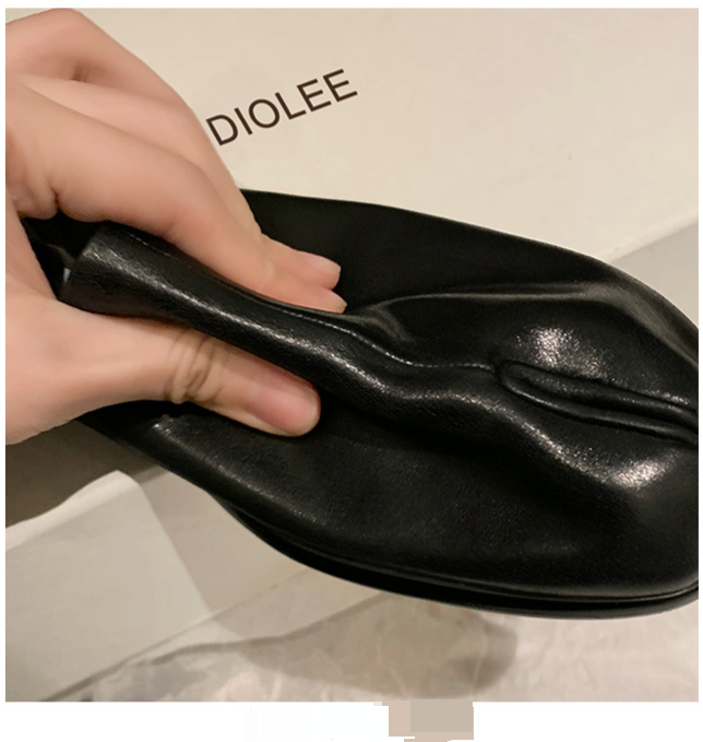 Damenschuhe Frühling und Sommer Neue flache Sohlen Flacher Mund Faule Einfuß Schweinehuf Split Toe Schuhe Damen Echtes Leder_voghion.com
