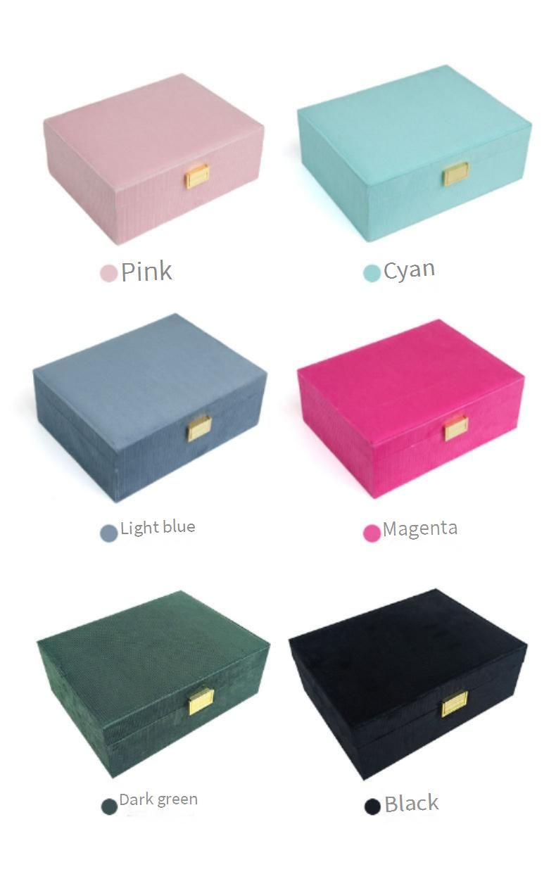 Large Capacity Multi-Layer Jewelry Box With Heart-Shaped Mirror - Organizer For Earrings, Rings & Necklaces_voghion.com