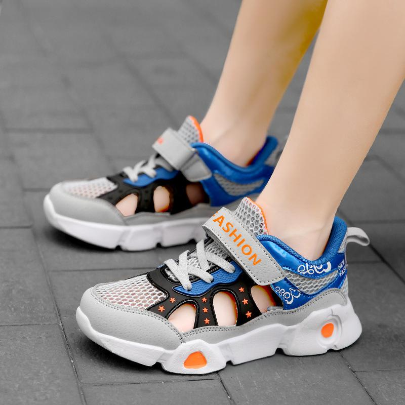 Sandali per mamma e bambino, scarpe in rete traspiranti, punta chiusa, scarpe per bambini di taglia media e grande, suola morbida antiscivolo, scarpe sportive per ragazzi_voghion.com