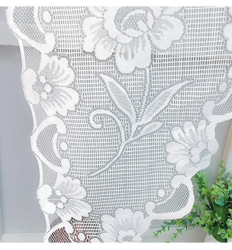 Lace Tiered Curtain - Farmhouse Sheer Window Curtain For Kitchen Door, Cafe Tiered Valance, Roman Shade, Privacy Screen, Light Filtering, Boho Decor_voghion.com