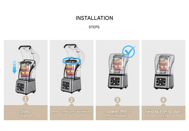 AgileLife Household Blender All-Copper Motor Commercial Multi-Function Soymilk Maker Fruit And Vegetable Blender_voghion.com