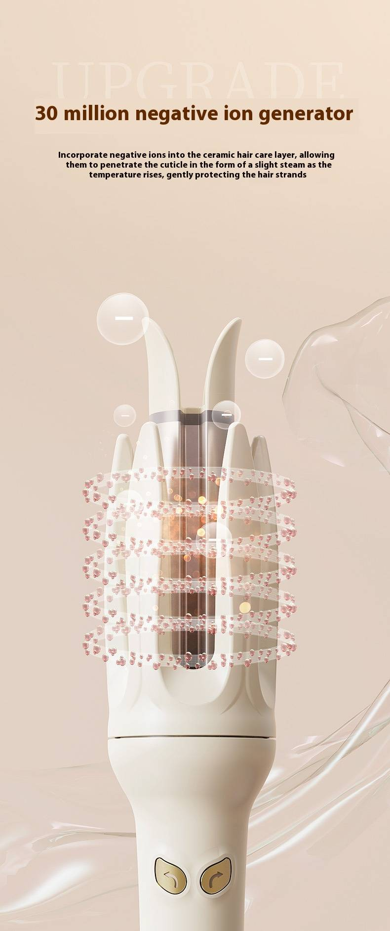 Ceramic Hair Curler With 15-Temp Settings & 25W Fast Heating - 28mm Curling Iron For Wet/Dry Hair_voghion.com