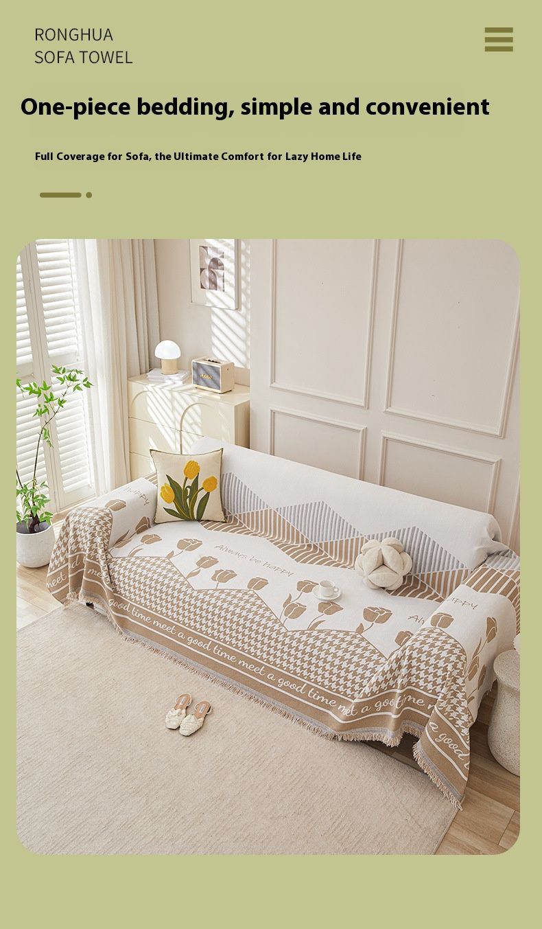 Sherpa Rose-Pattern Sofa Cover – Premium Chenille Slipcover For Sectional Sofas (Minimalist Floral Design, 9 Sizes, 8 Colors)_voghion.com