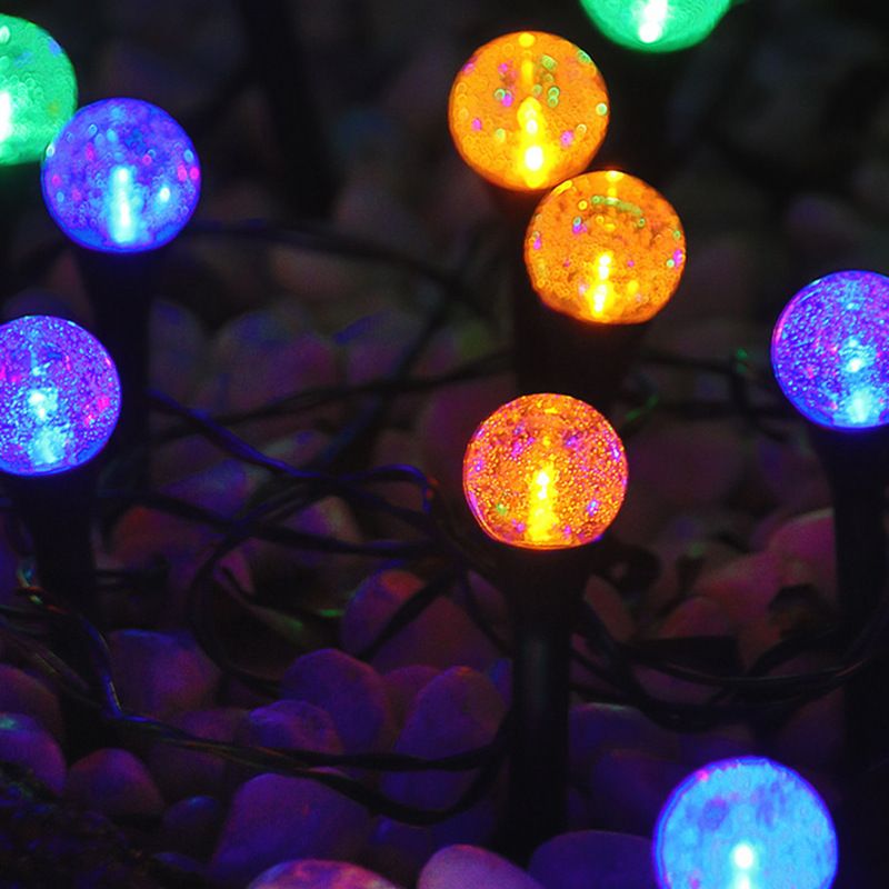 Luci a sfera a bolle alimentate a energia solare per giardino, patio e decorazioni per esterni - Luci fatate a 20/30 LED con IP65 impermeabile, opzioni calde e multicolore_voghion.com