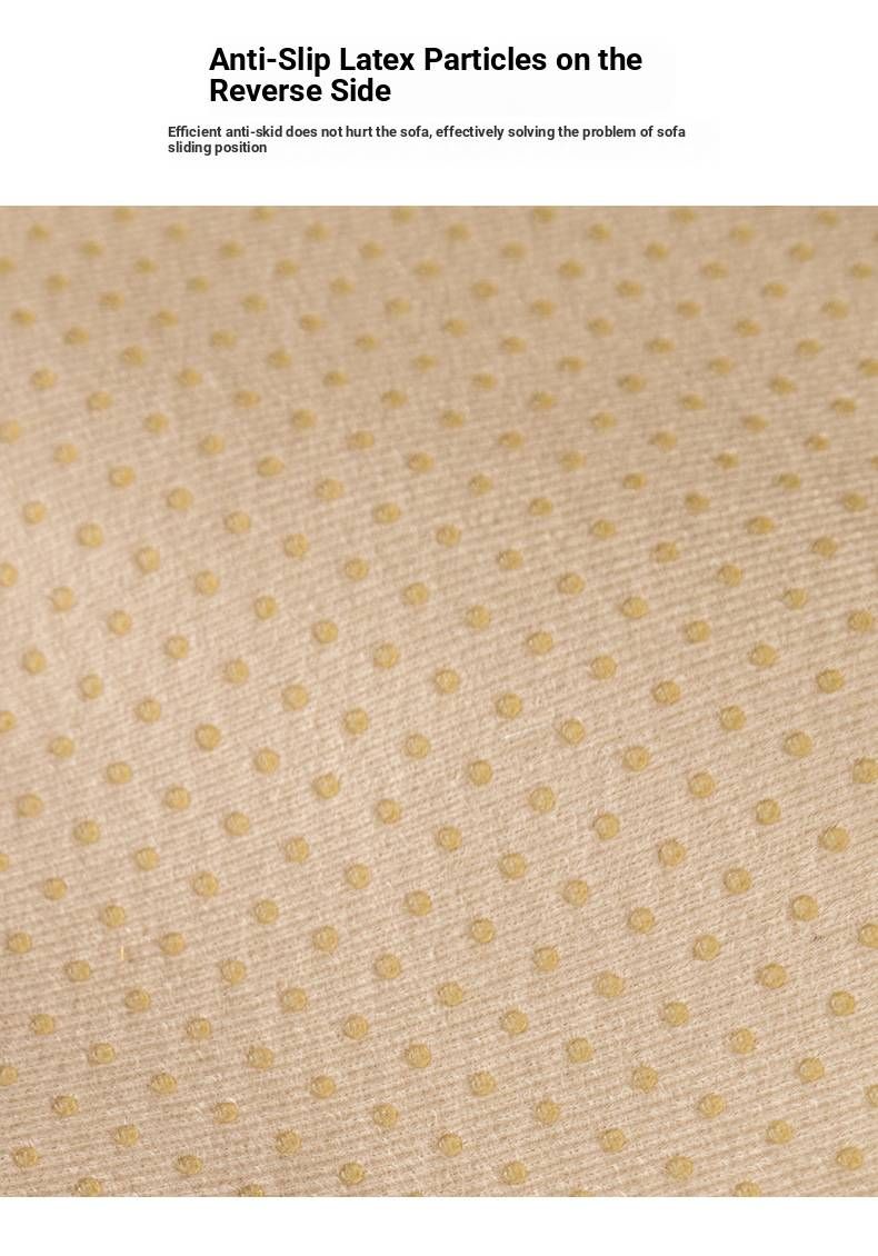 Luxury Chenille Sofa Cover Set With Cloud Gold Trim – Anti-Scratch, All-Season Fabric Protector For Sectional Couches_voghion.com