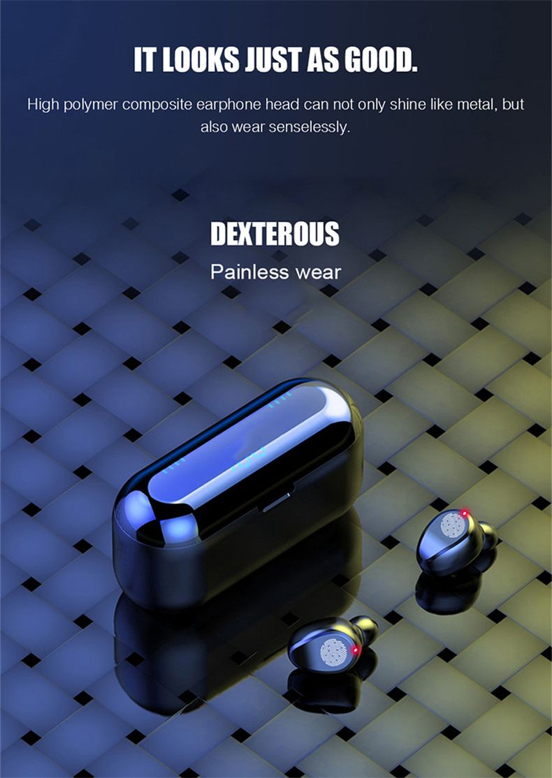 Nuovo F9 Gaocang Wireless Bluetooth Display digitale In-ear Touch Operation Mini Dual Auricolari Cuffie portatili_voghion.com