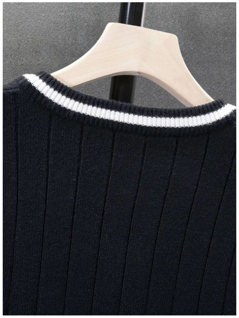 Heren V-hals mouwloos gebreid vest casual kabelpatroon trui voor de herfst Trendy mode_voghion.com