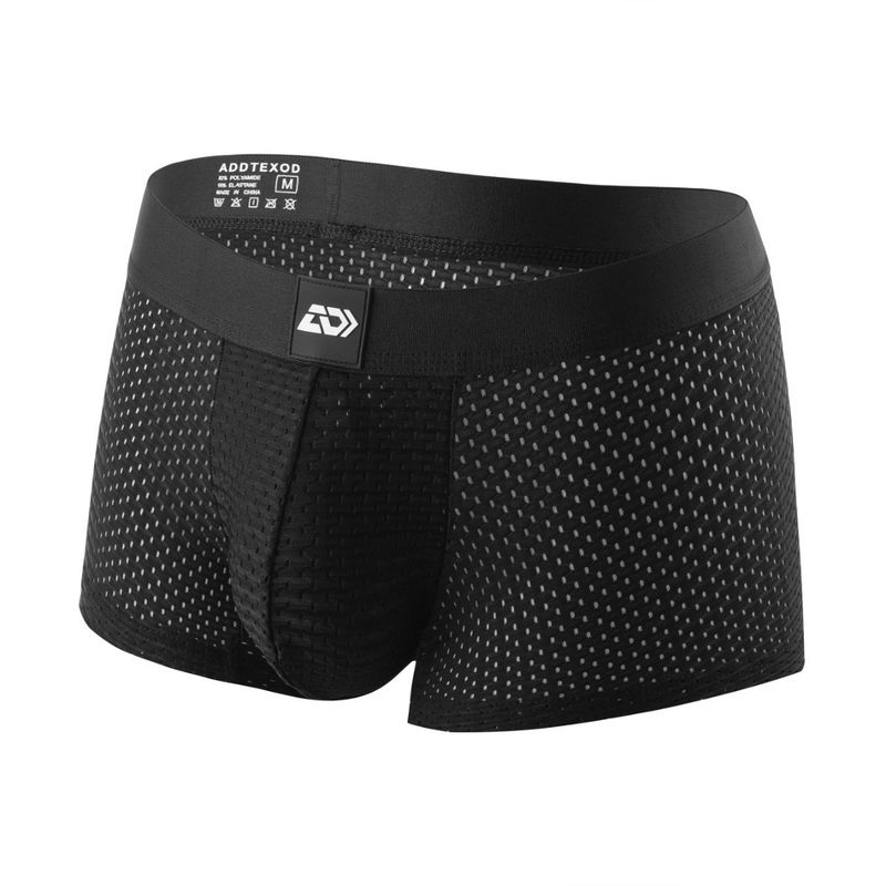 2025d 2025 Summer New Ice Silk Mesh Men's Boxer Briefs Mid-Low Waist Xiyin_voghion.com