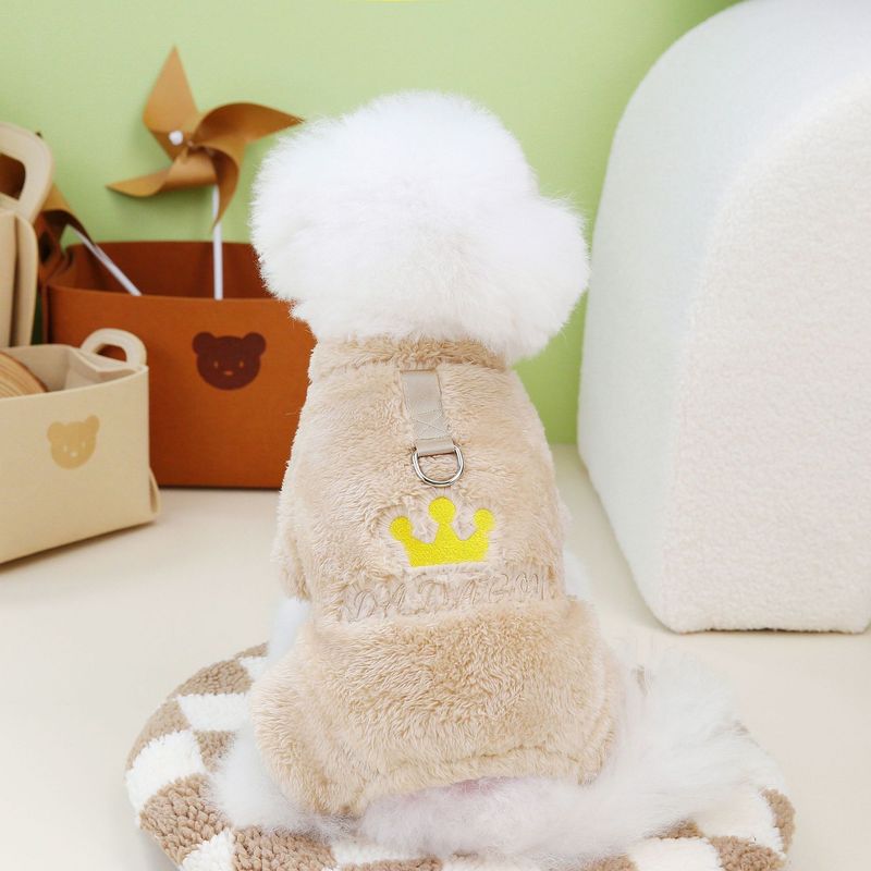 Dog Autumn/Winter Teddy Cat Pet Winter New 23 Crown Four Leg Velvet Clothes_voghion.com