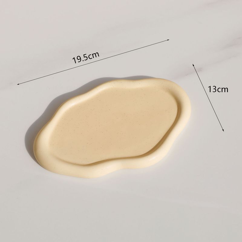 Plateau en céramique en forme de nuage - Assiette décorative minimaliste pour salle à manger, rangement de bijoux et décoration intérieure - Plat de service polyvalent_voghion.com