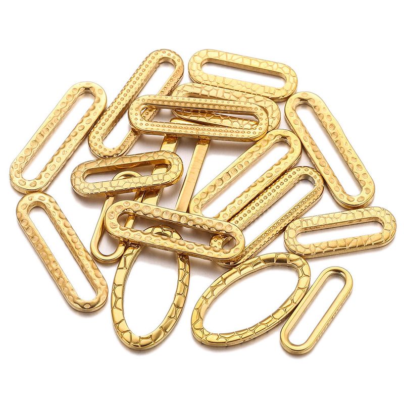 Connettore per orecchini con cornice rettangolare ovale in acciaio inossidabile fai da te, accessori fatti a mano per gioielli_voghion.com