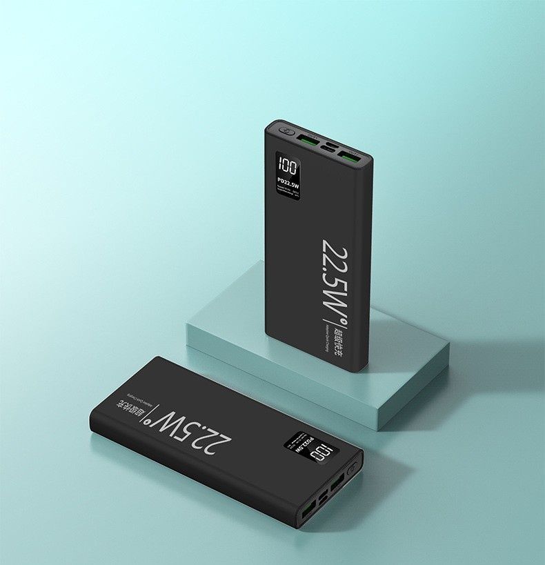 Super Fast Charging PD 22.5W Ultra-Thin Bank 20000mAh Battery Ultra Large Capacity Mobile Power Supply With Printing_voghion.com