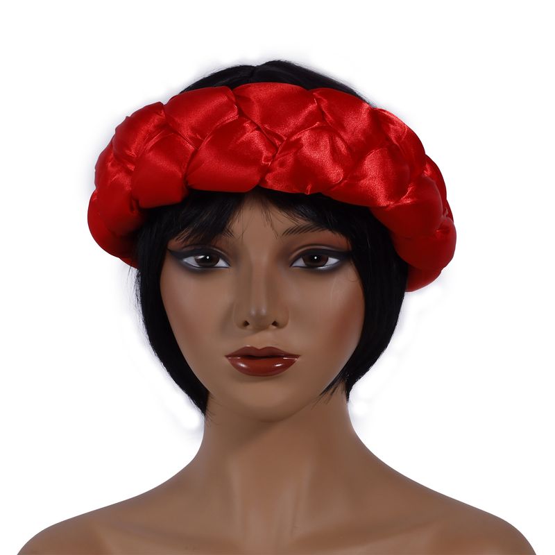 Neue afrikanische heißer Verkauf reine Farbe übertrieben dekorative Schwamm Blume Zopf Stirnband Stirnband_voghion.com