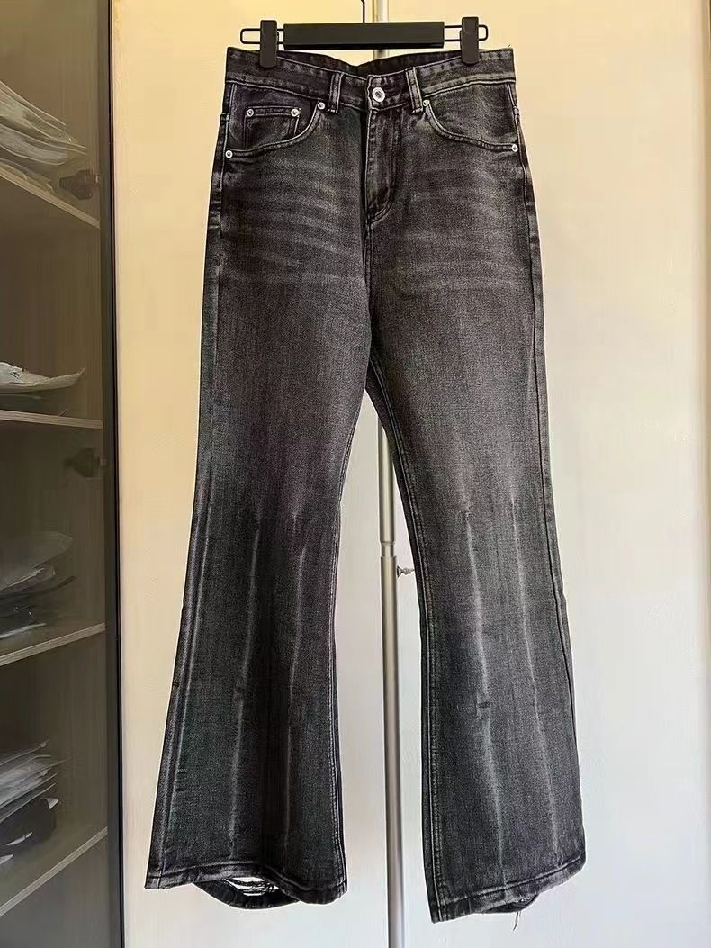 Männerkleeder Demna Flared Destroyed Flared Versatile Short Cleanfit Tall Jeans_voghion.com